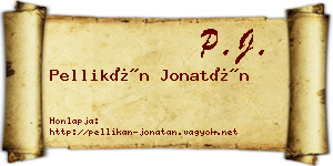 Pellikán Jonatán névjegykártya